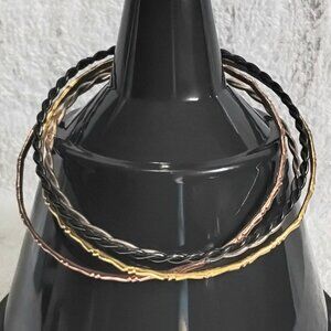 3/$40 Set of 4 9" Beautiful Metal Ring Bracelets Quality Costume Jewelry!!